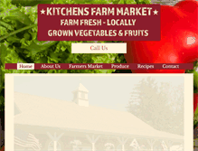 Tablet Screenshot of kitchensfarmmarket.com